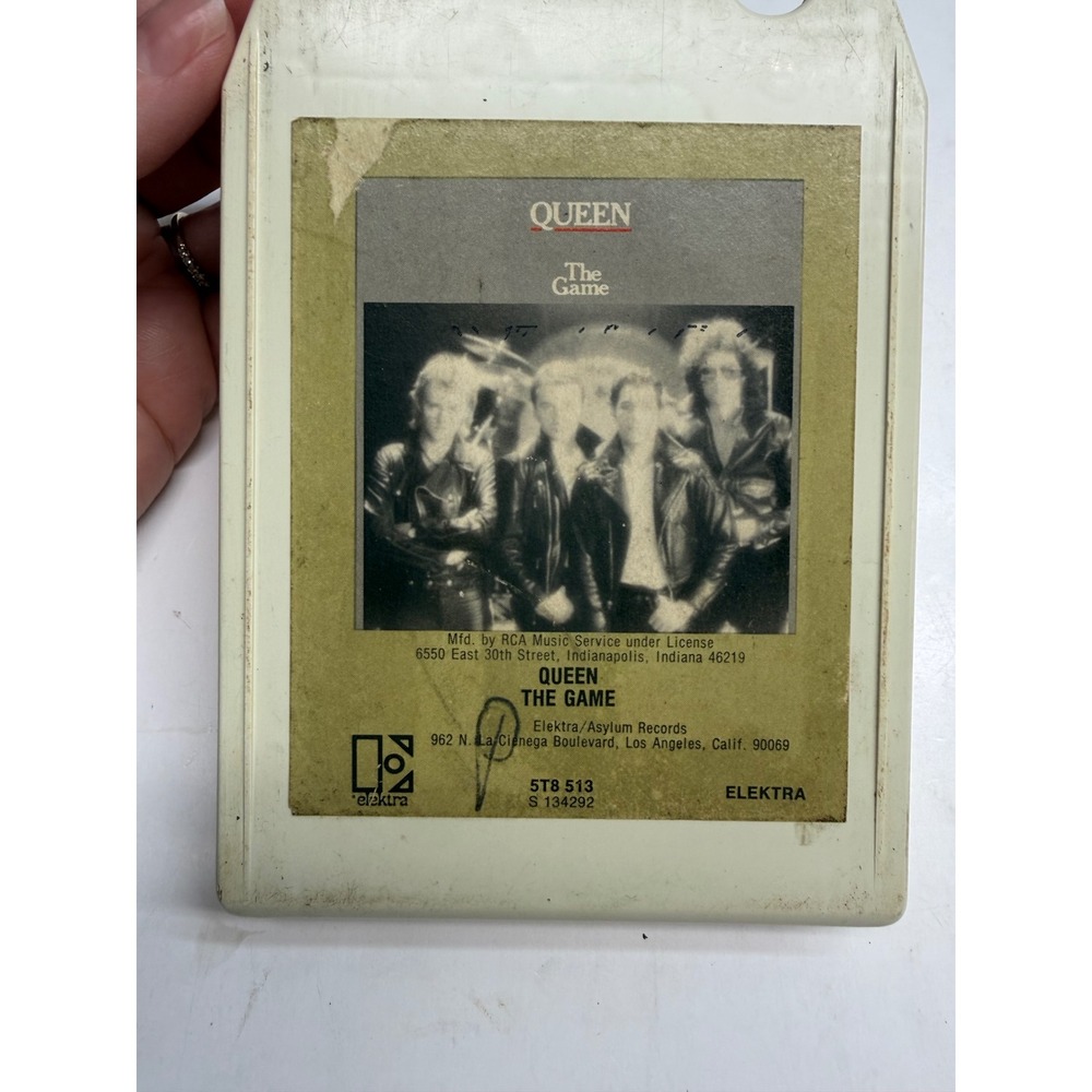 Queen The Game 8-Track Tape 1980 Elektra RCA Music Service S134292 Vintage Rock